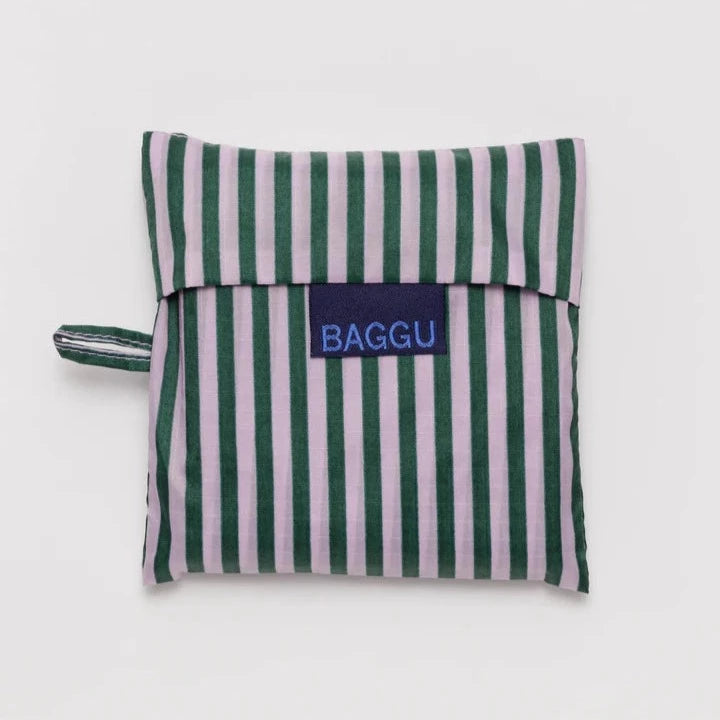 Baggu Reusable Tote: Lilac Candy Stripe