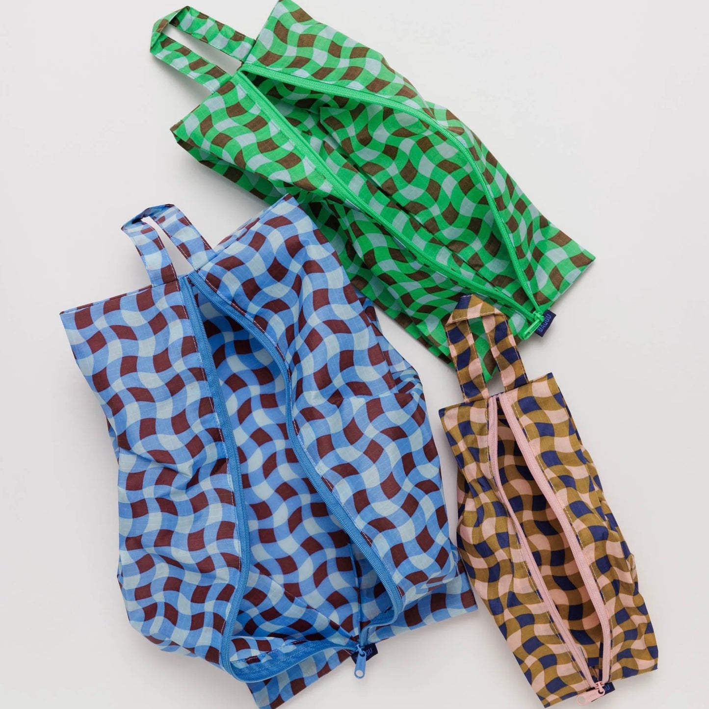 Baggu 3D Zip Set: Wavy Gingham