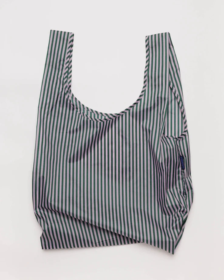 Baggu Reusable Tote: Lilac Candy Stripe
