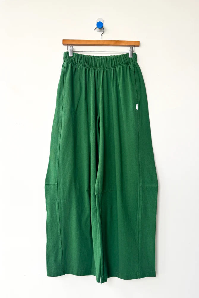 Wide Leg Bare Pant - Moss Green
