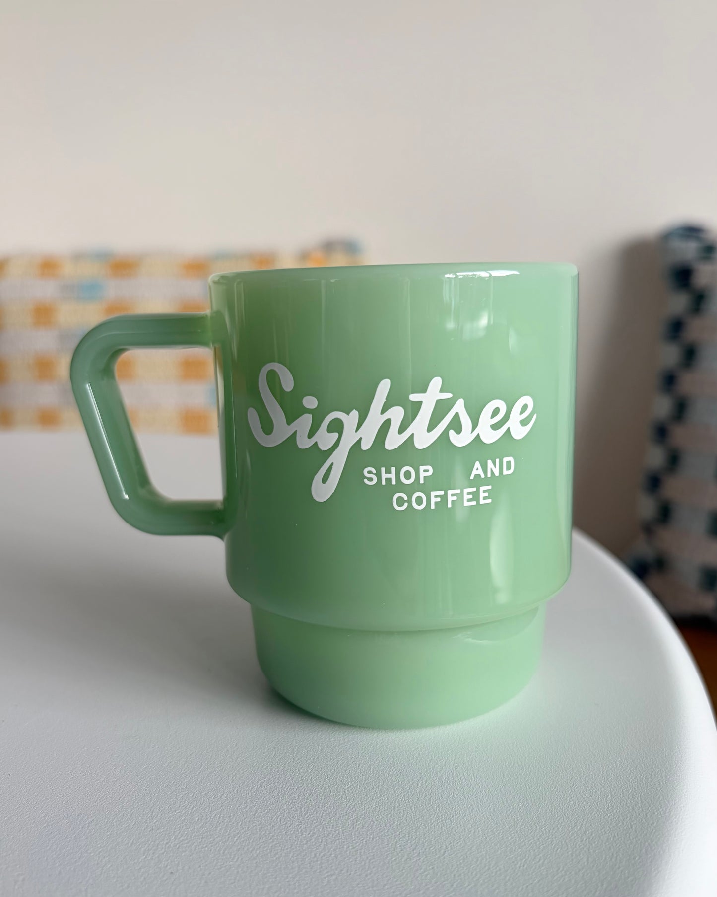 Sightsee Milk Glass Mug