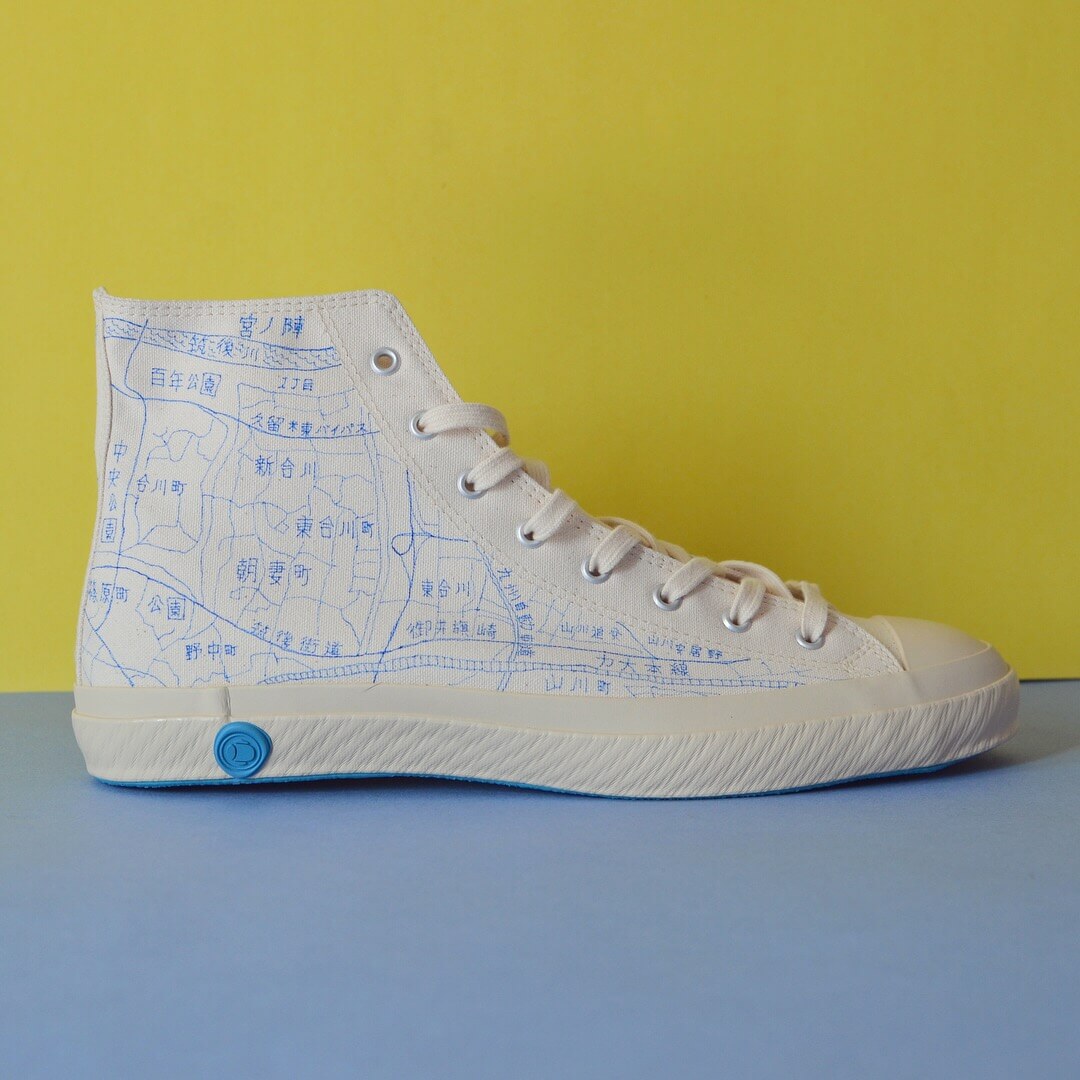 Shoes Like Pottery Hand-drawn Kurume Map