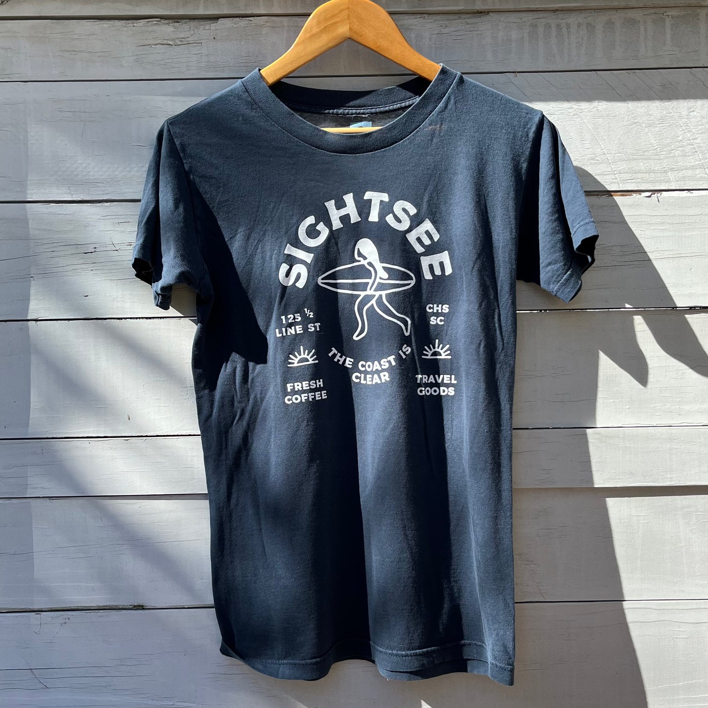 Upcycled Shirt: Small Navy