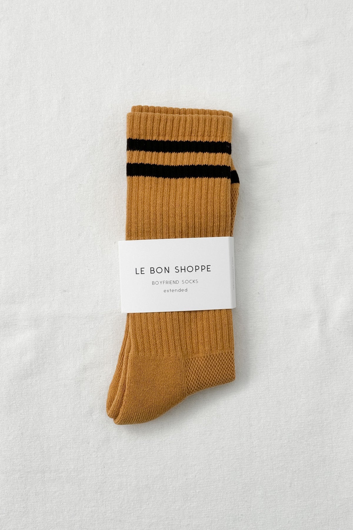 Extended Size Boyfriend Socks - Biscotti