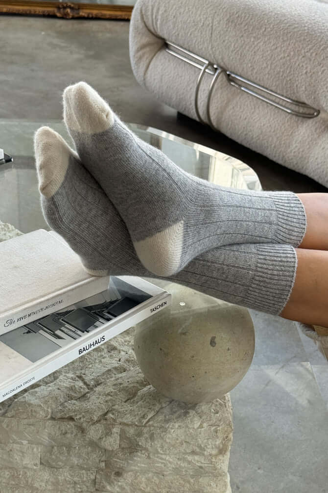 Classic Cashmere Socks - Grey Melange