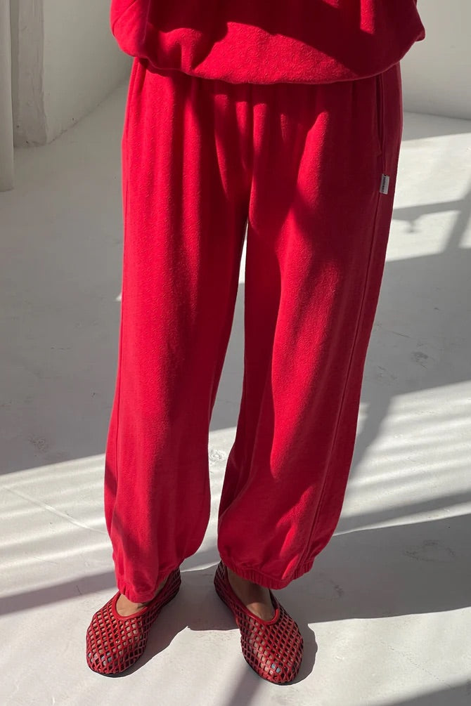 Pointelle Balloon Pant - Red Apple