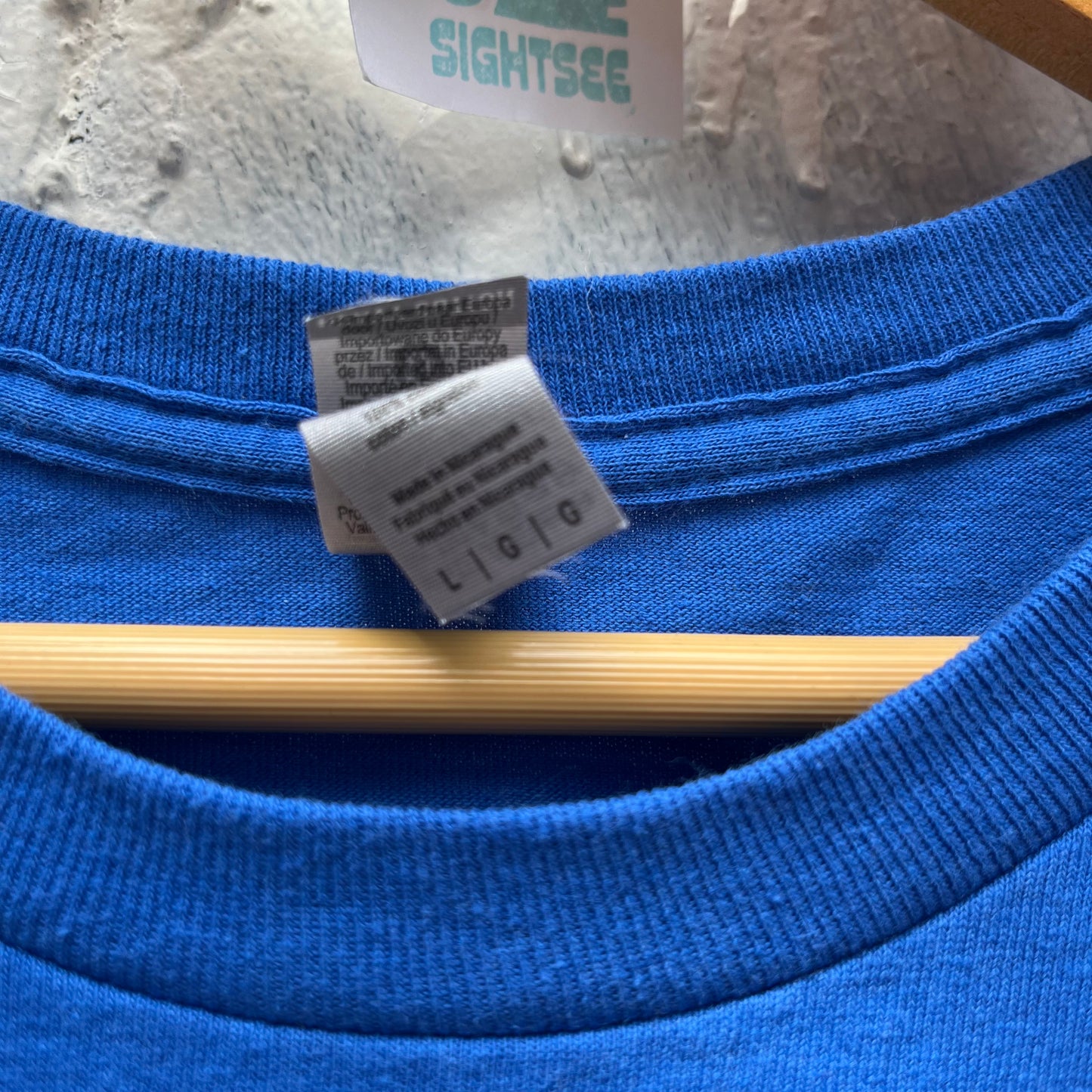 Upcycled Shirt: Royal Blue L