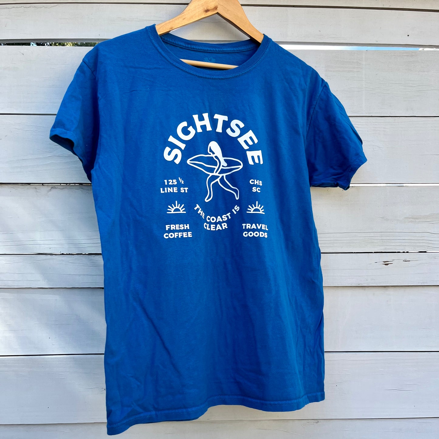 Upcycled Shirt: Royal Blue, M