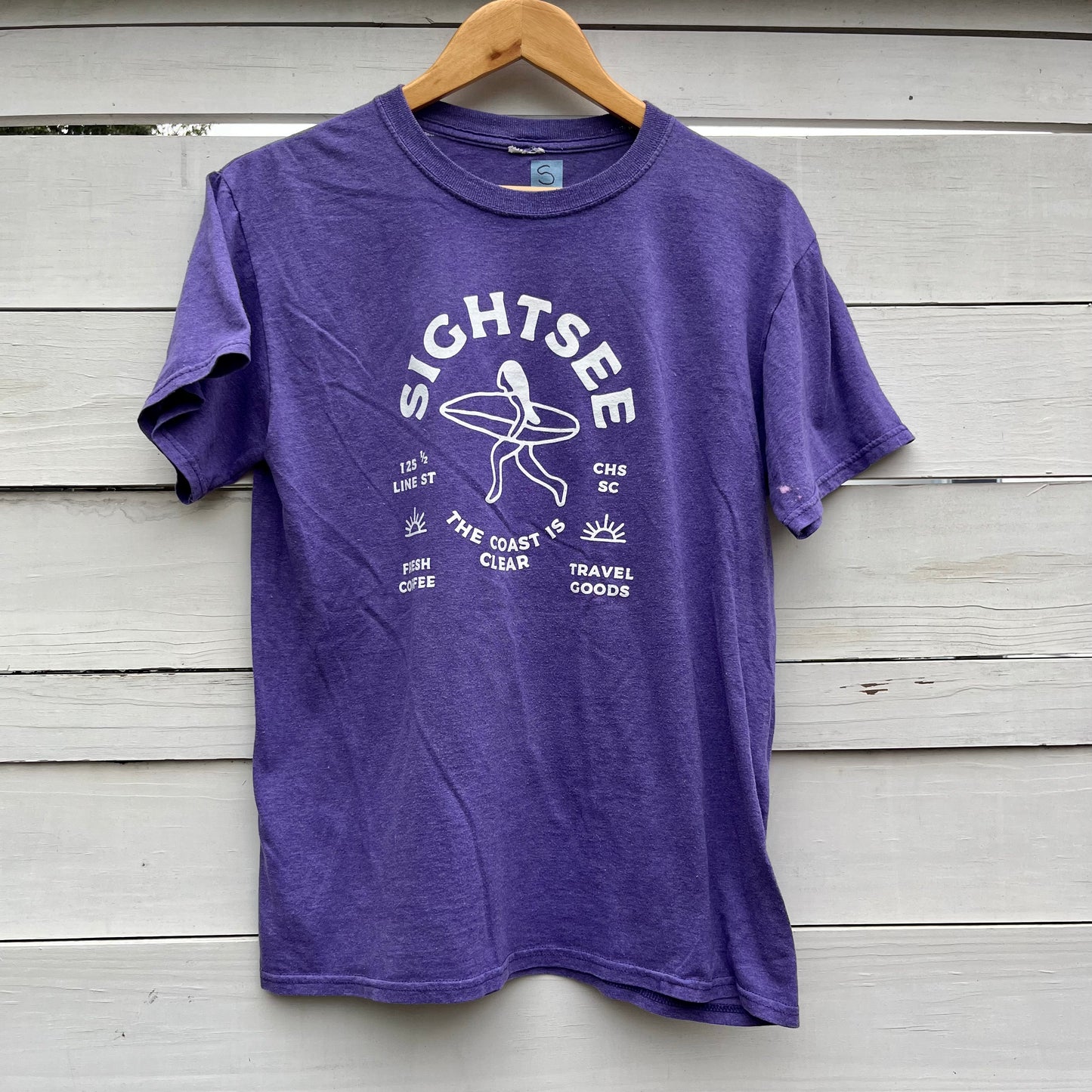 Upcycled Shirt: Heather Purple, S