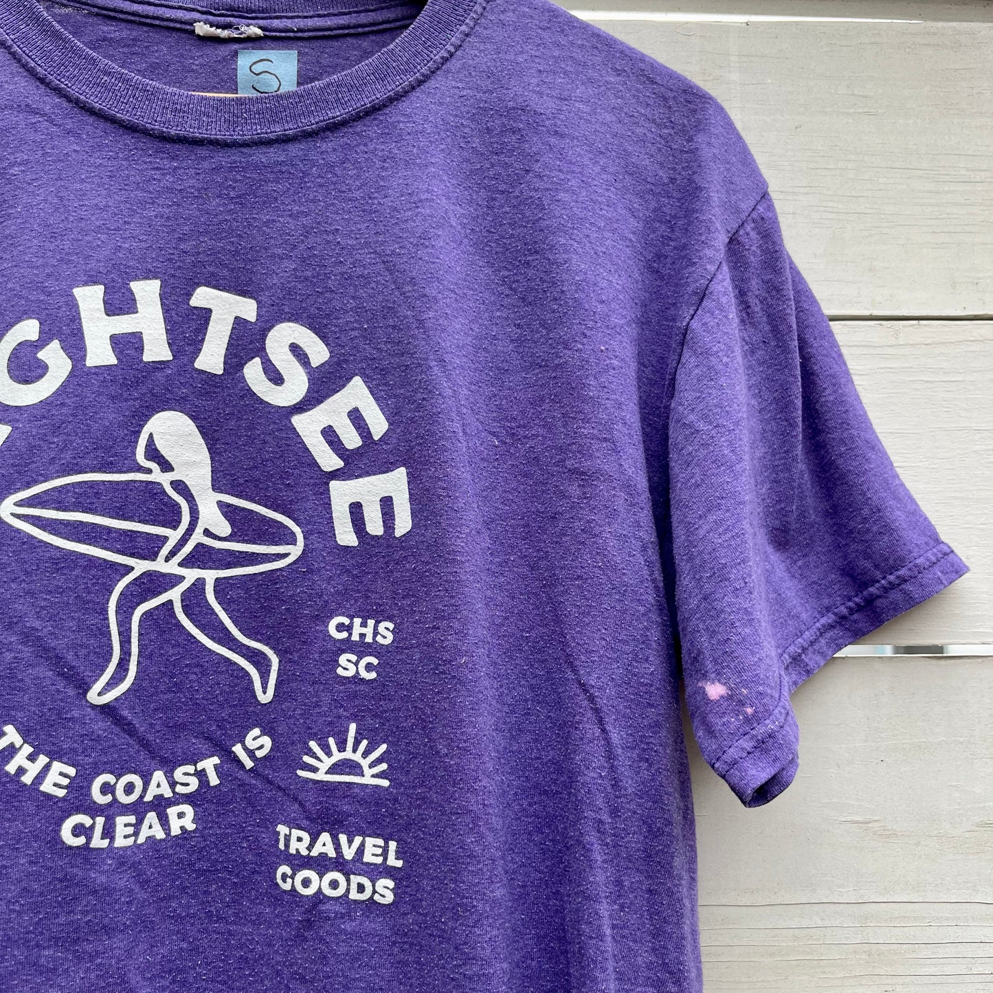 Upcycled Shirt: Heather Purple, S