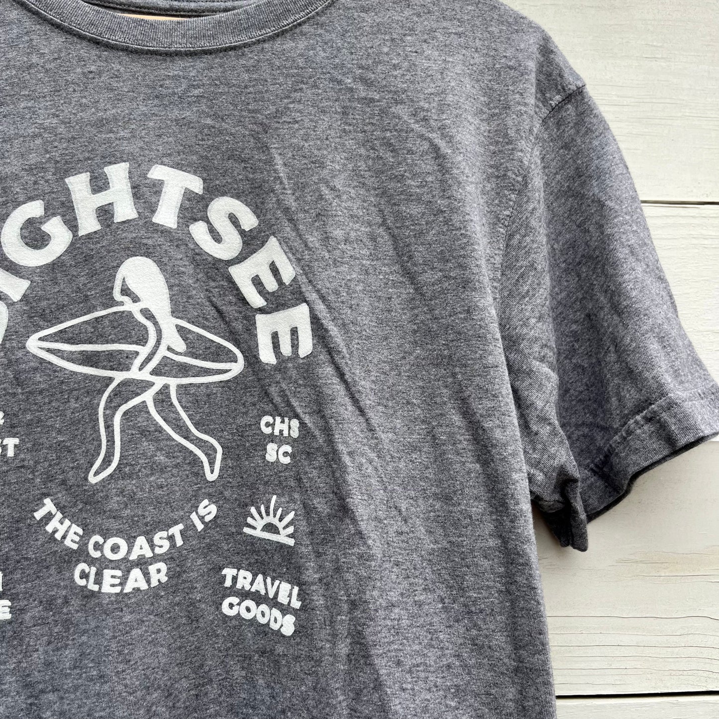 Upcycled Shirt: Heather Grey, M
