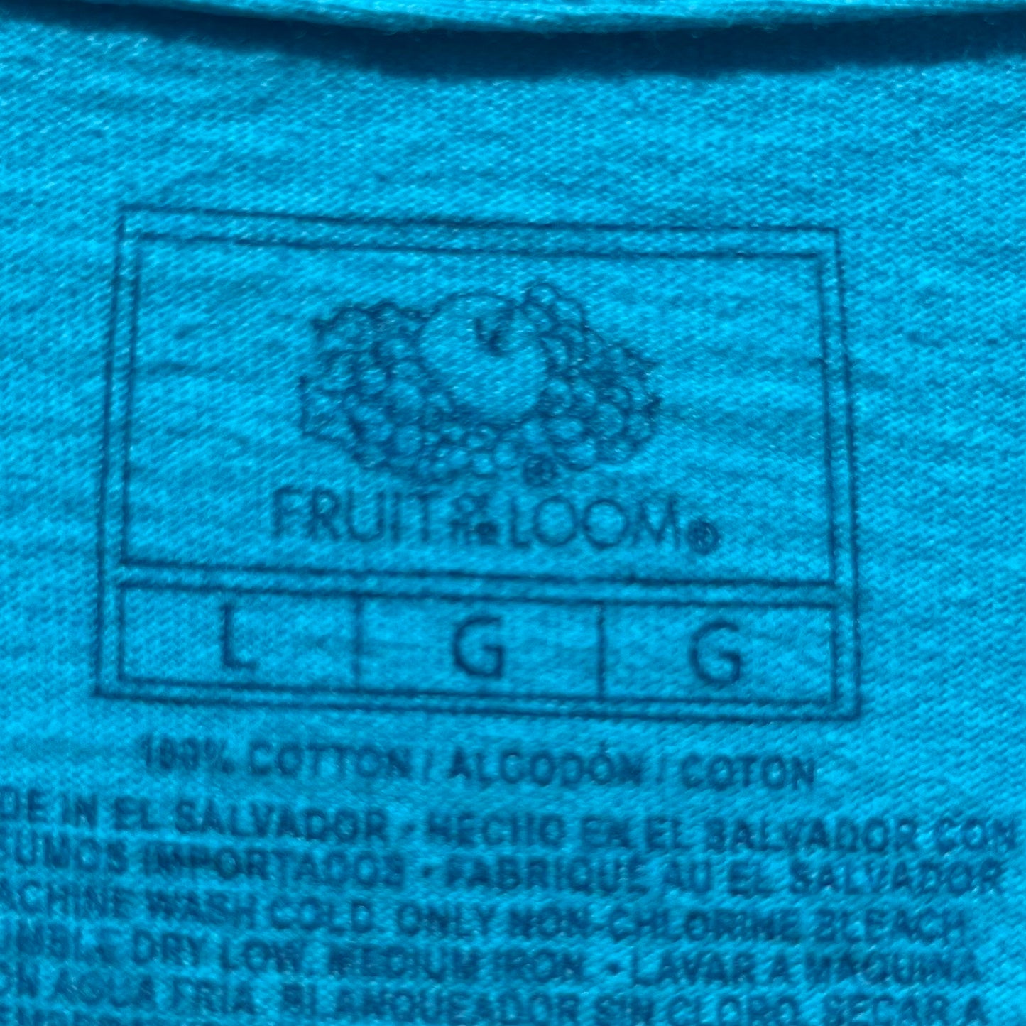 Upcycled Shirt: Bright Blue, L