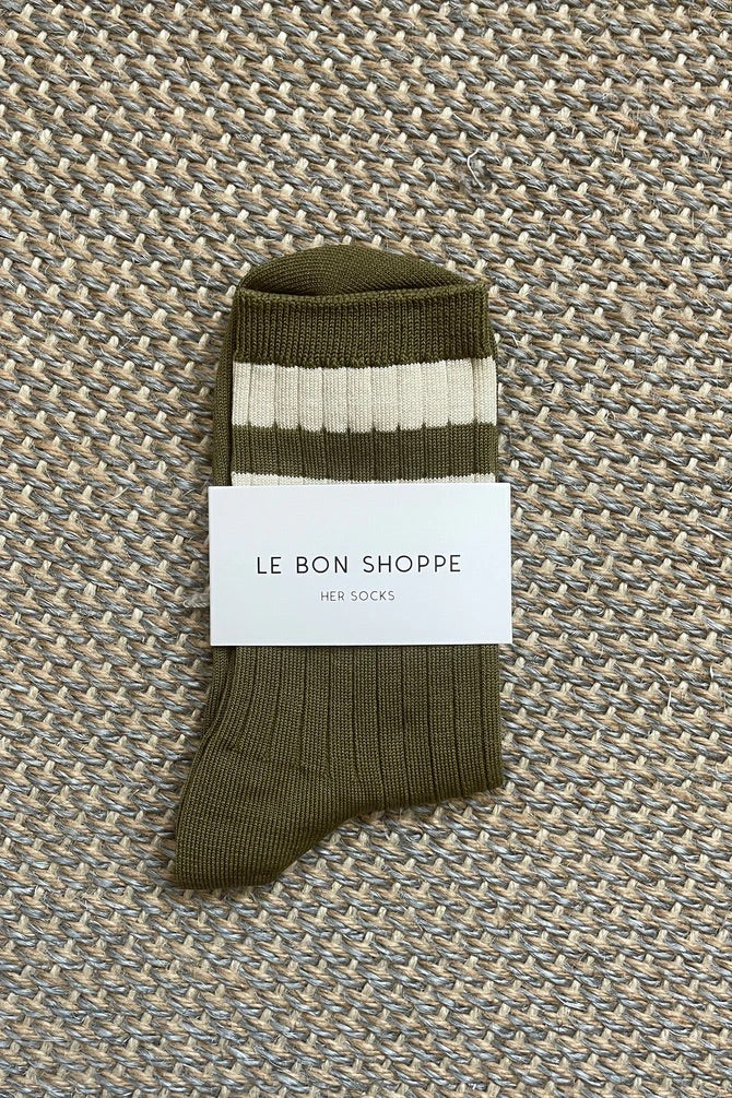 Her Varsity Socks - Fern