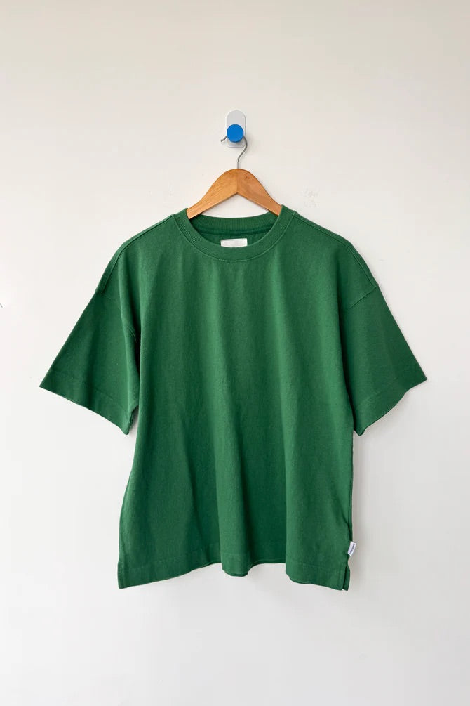 Jayden Boxy Tee - Moss Green