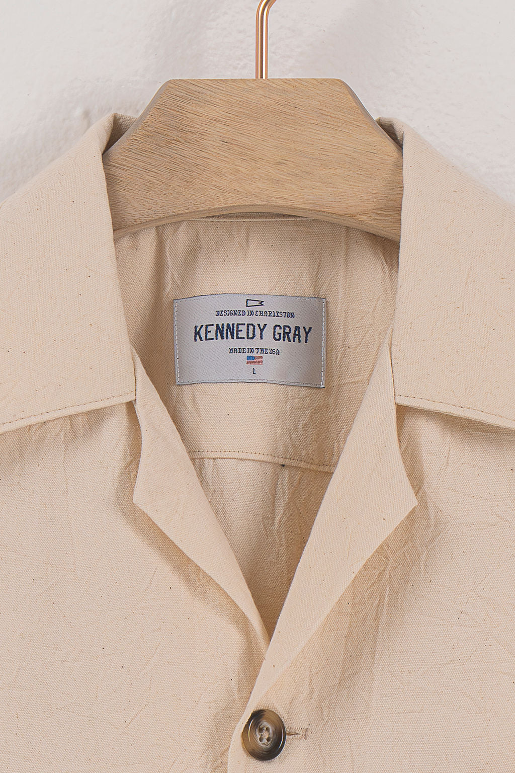 Cream Canvas Shirt