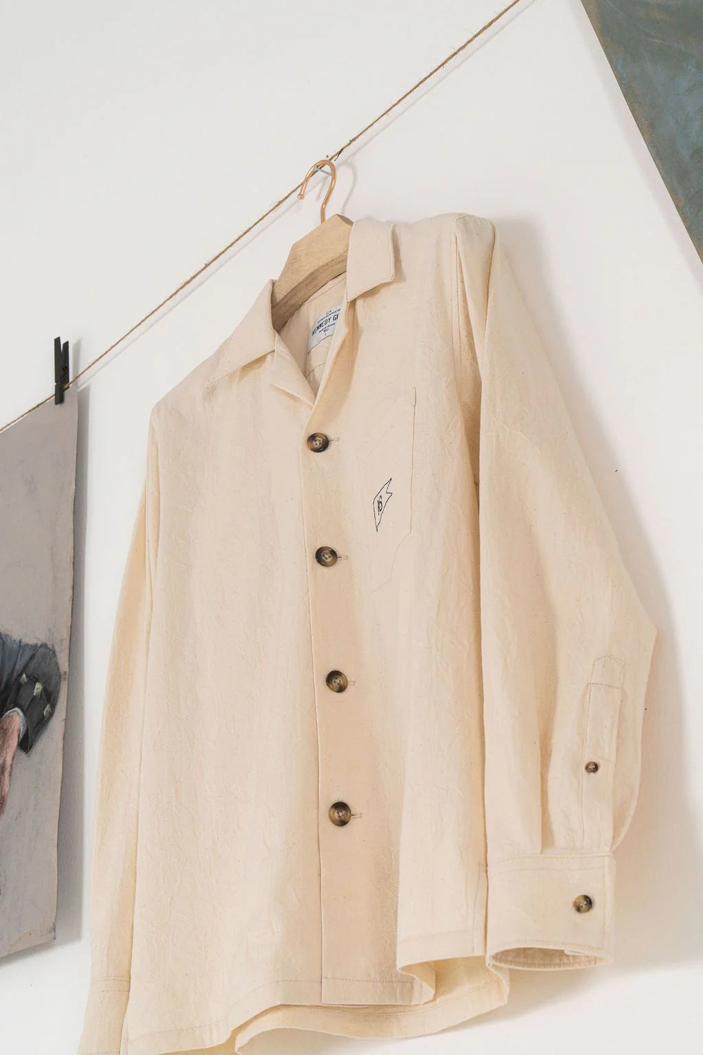 Cream Canvas Shirt