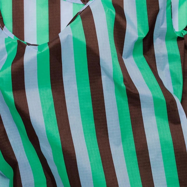 Baggu Reusable Tote: Mint 90s Stripe