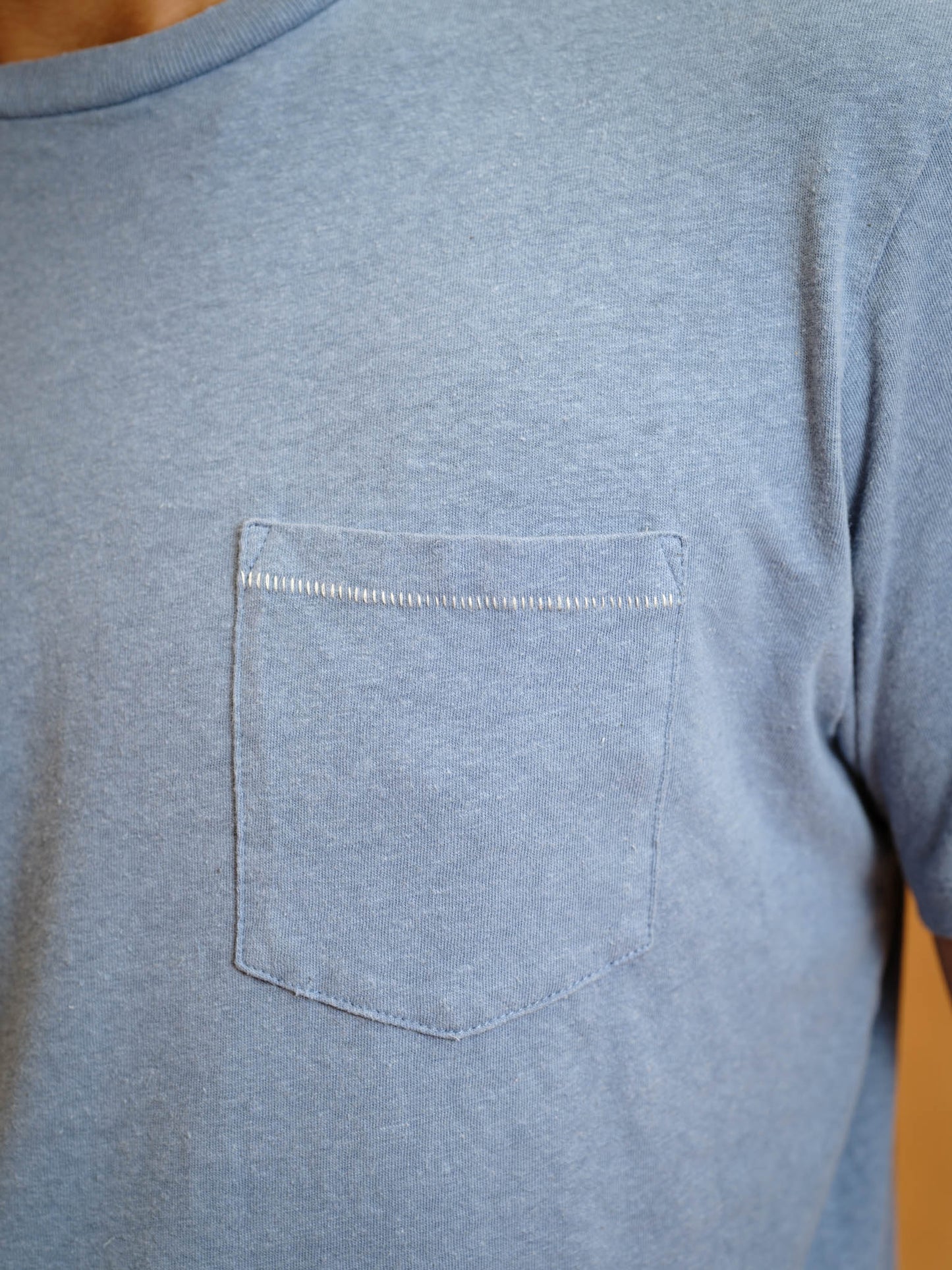 Hemp Pocket Tee - Denim Blue