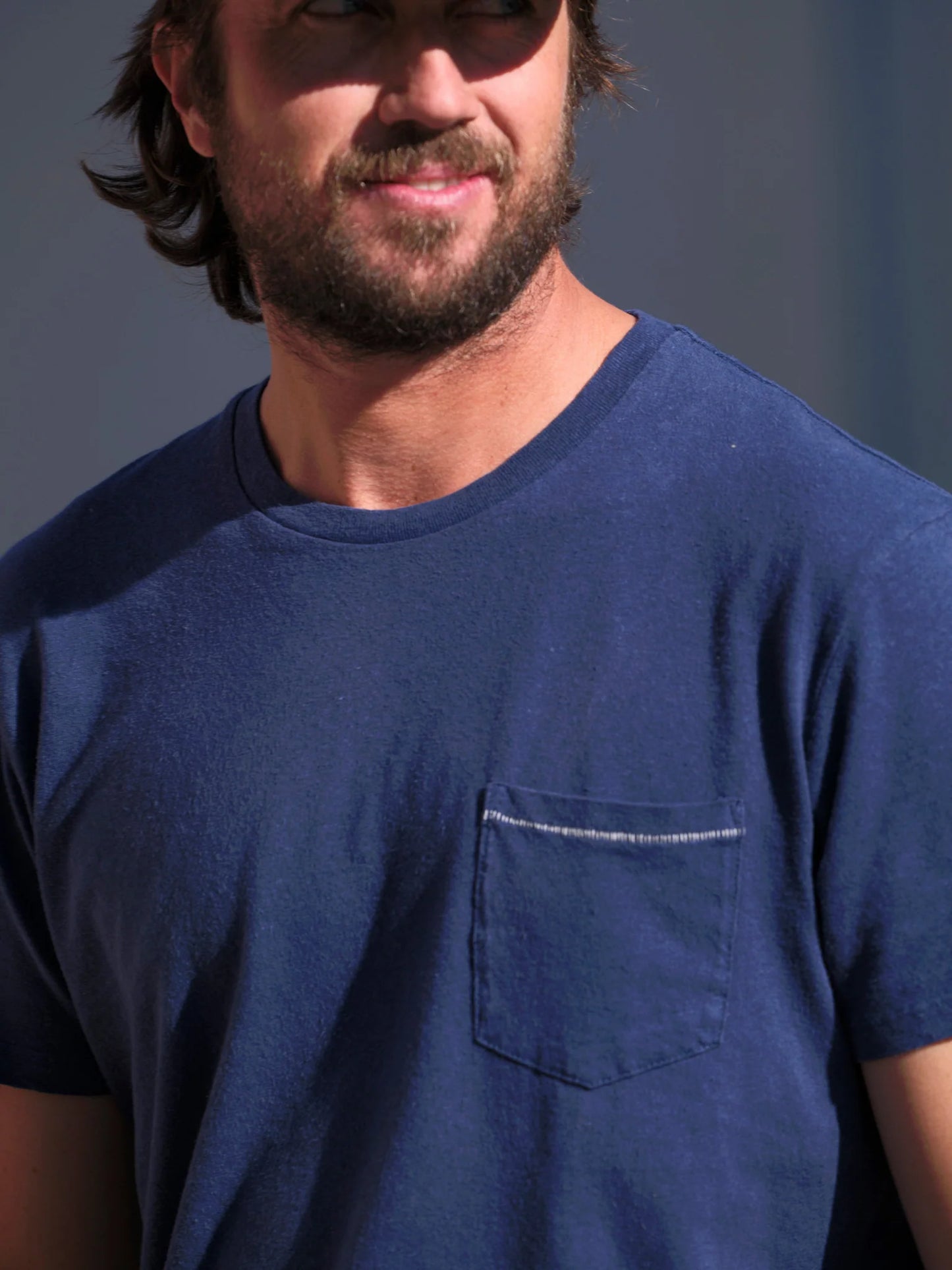 Hemp Pocket Tee - Indigo