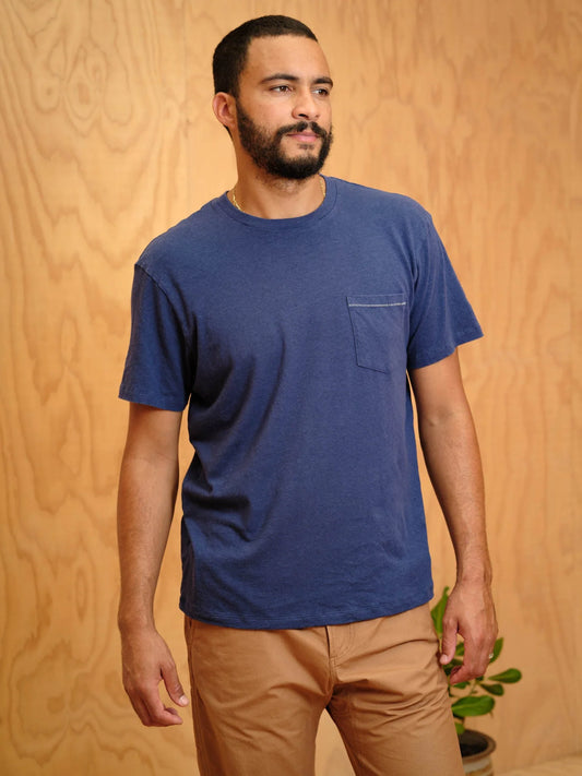Hemp Pocket Tee - Indigo
