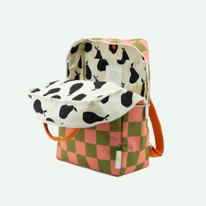 Large Checkerboard Backpack | Sprout Green