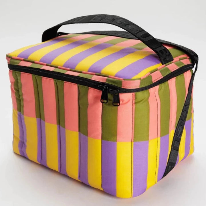Puffy Cooler Bag - Sunset Quilt Stripe