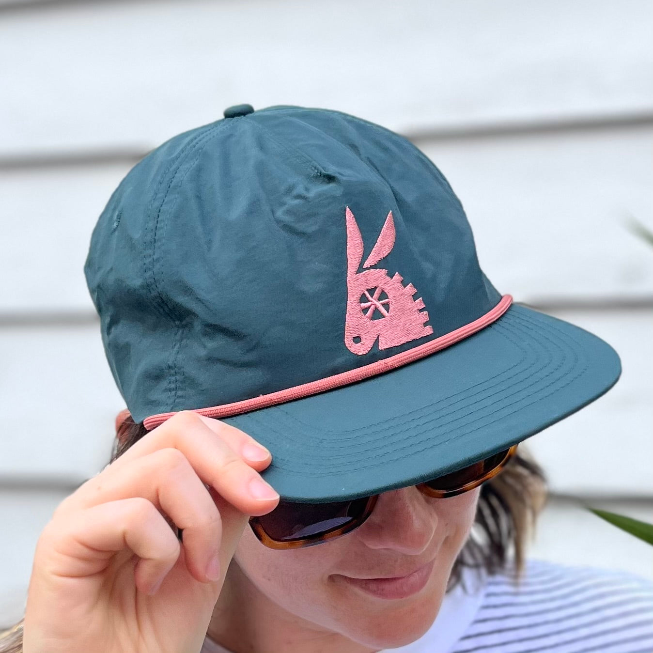Coco Snapback Hat (Teal-ish)