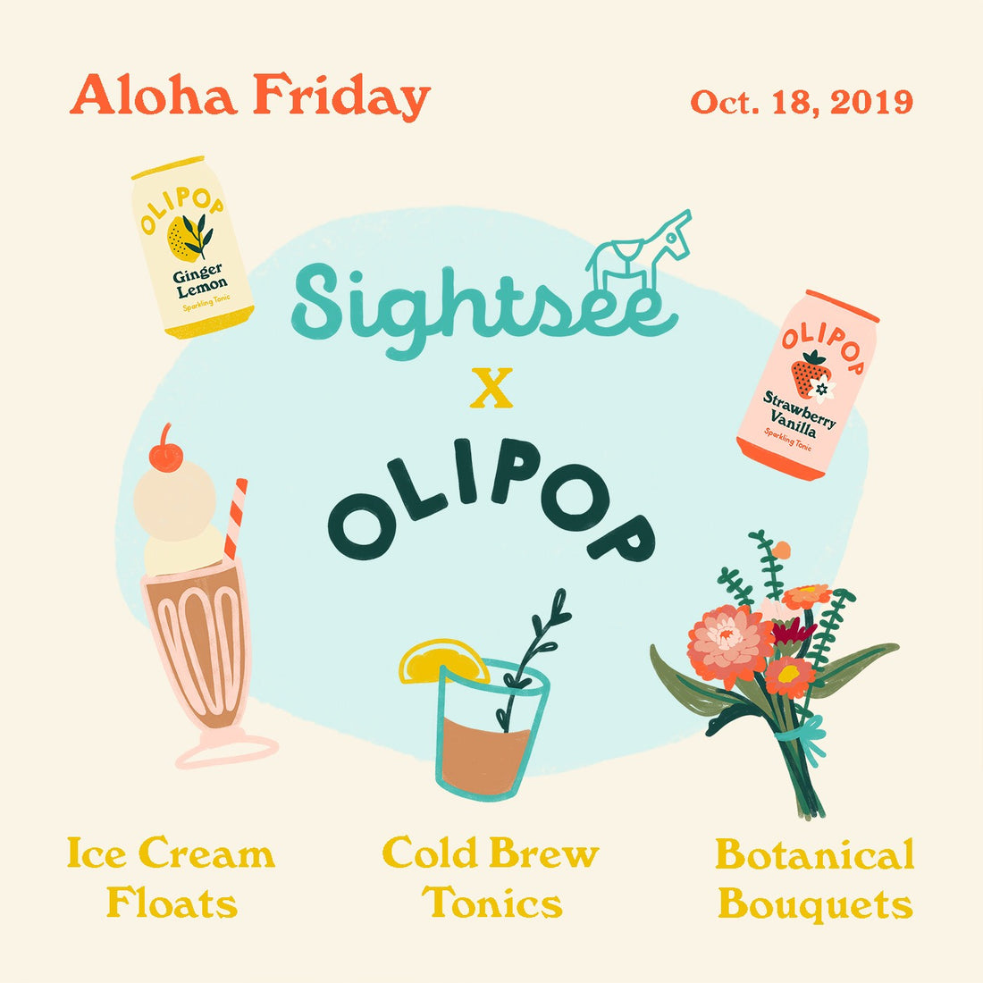 Aloha Friday with OLIPOP on October 18th