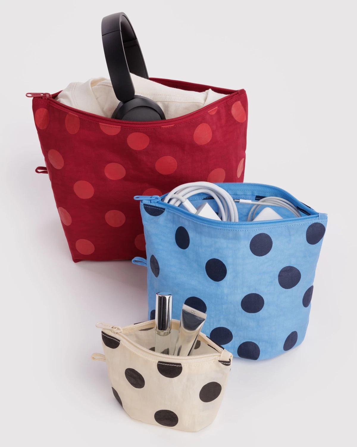Baggu Go Pouch Set: Polka Dot Mix
