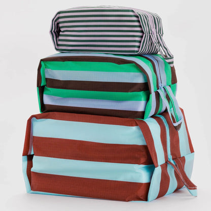 Baggu 3D Zip Set: Vacation Stripe Mix