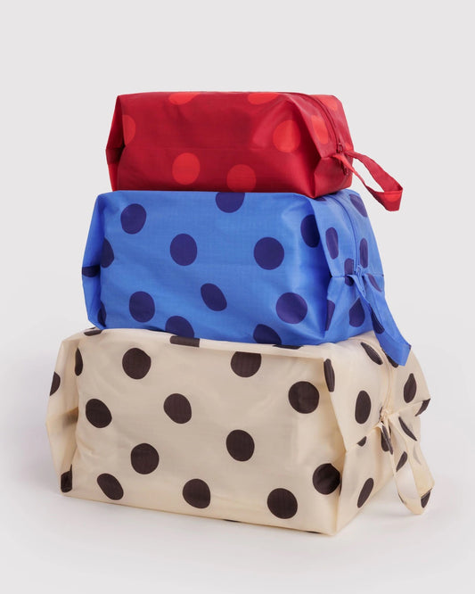 Baggu 3D Zip Set: Polka Dot Mix