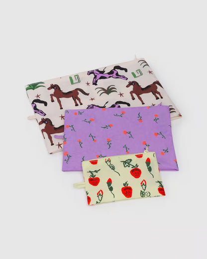 Baggu Go Pouch Set: Painted Prairie