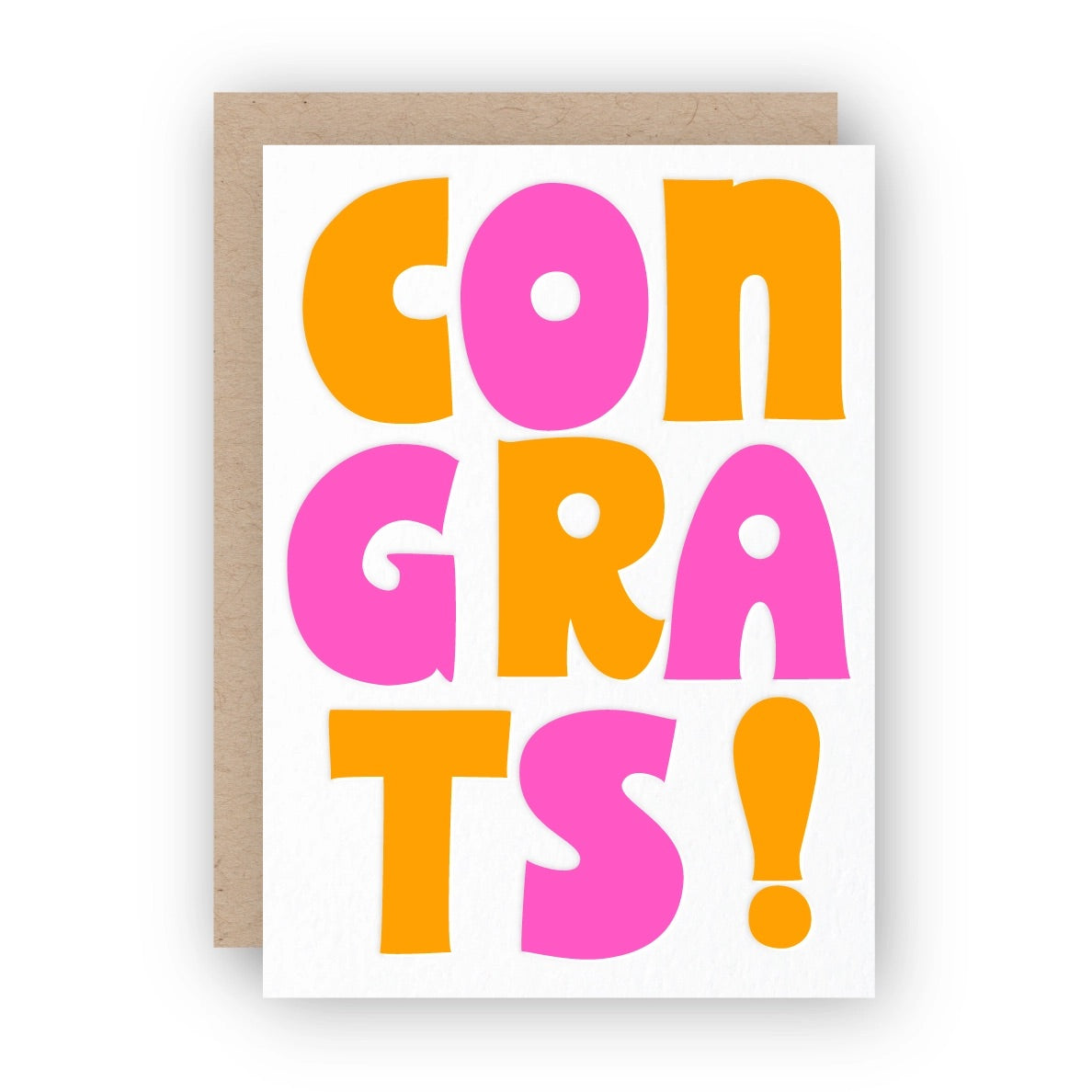 Congrats! Letterpress Greeting Card