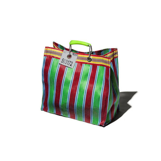 Square Stripe Bag - Red + Green