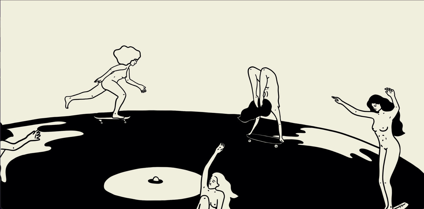 "Skate Session on Vinyl" 11x14 Print