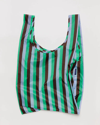 Baggu Reusable Tote: Mint 90s Stripe