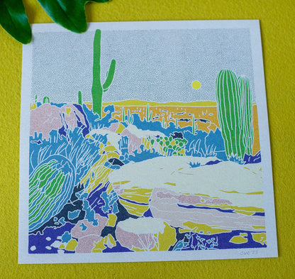 Pastel Desert Cacti