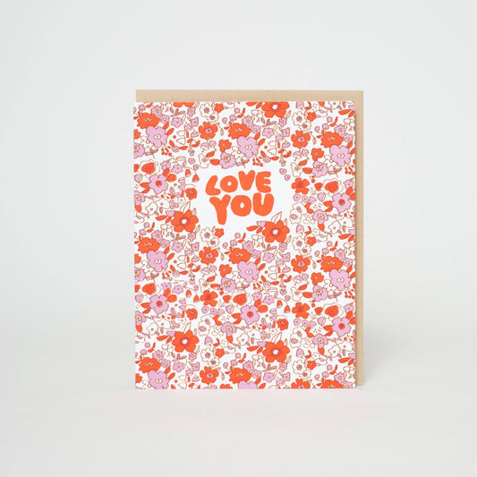 Love You Flowers Card