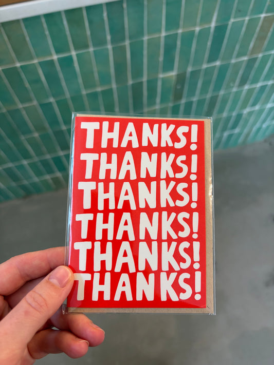Thanks! Letterpress Card
