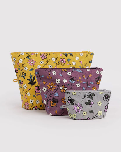 Baggu Go Pouch Set: Wildwood Mix