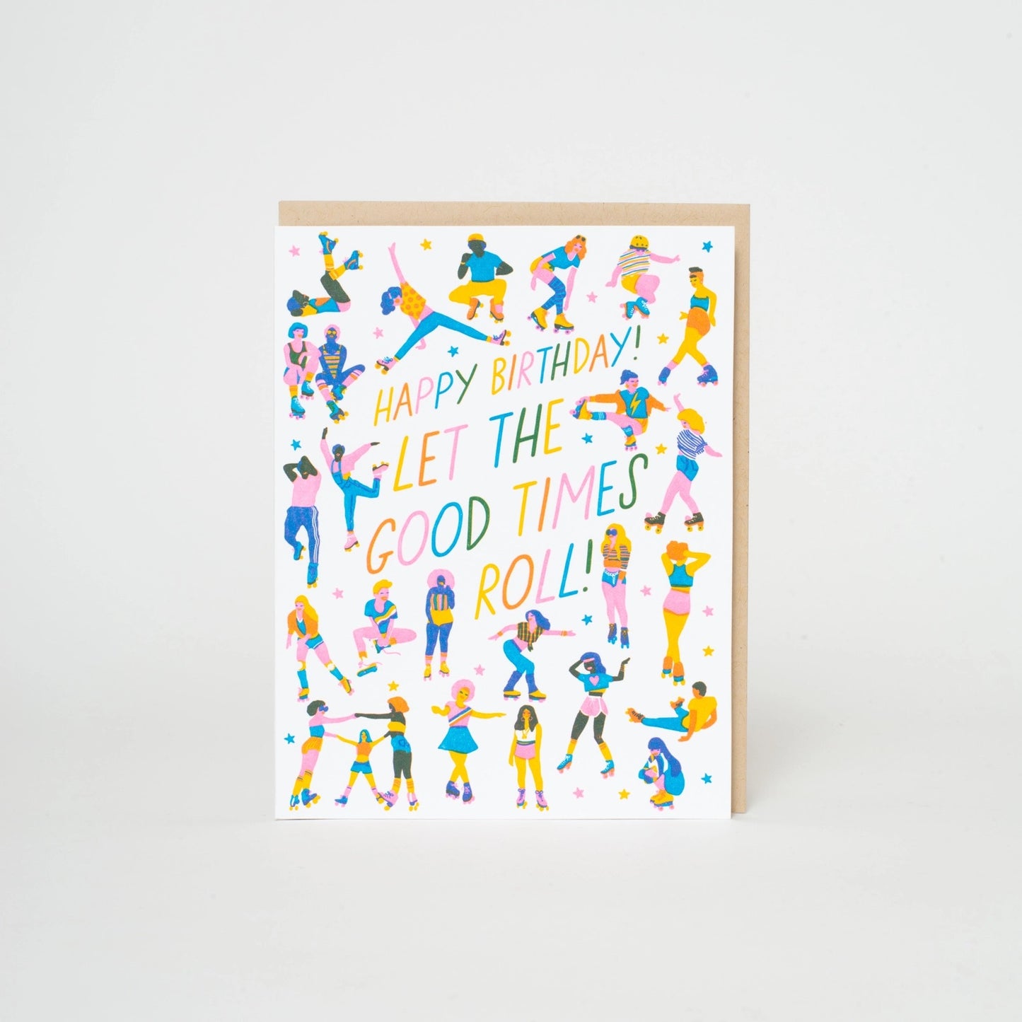 Roller Skaters Birthday Card