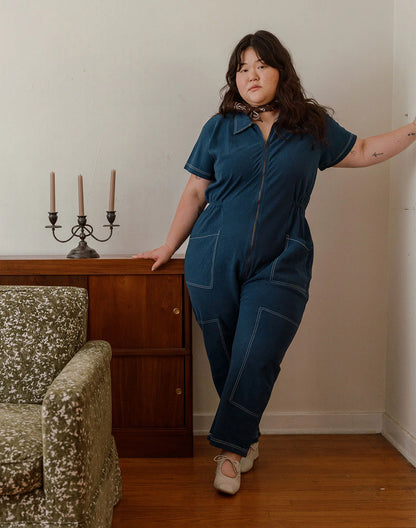 Noble Utility Suit - Navy Contrast Stitch