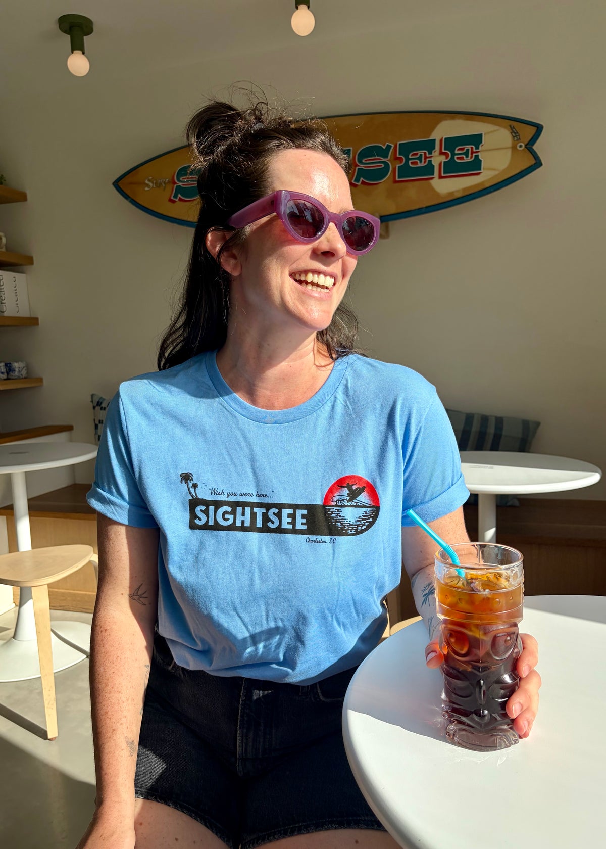 Wish You Were Here Tee - Blue