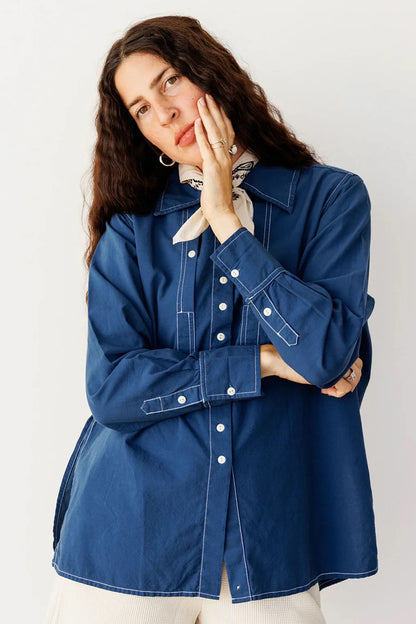 Noble Collared Shirt - Navy