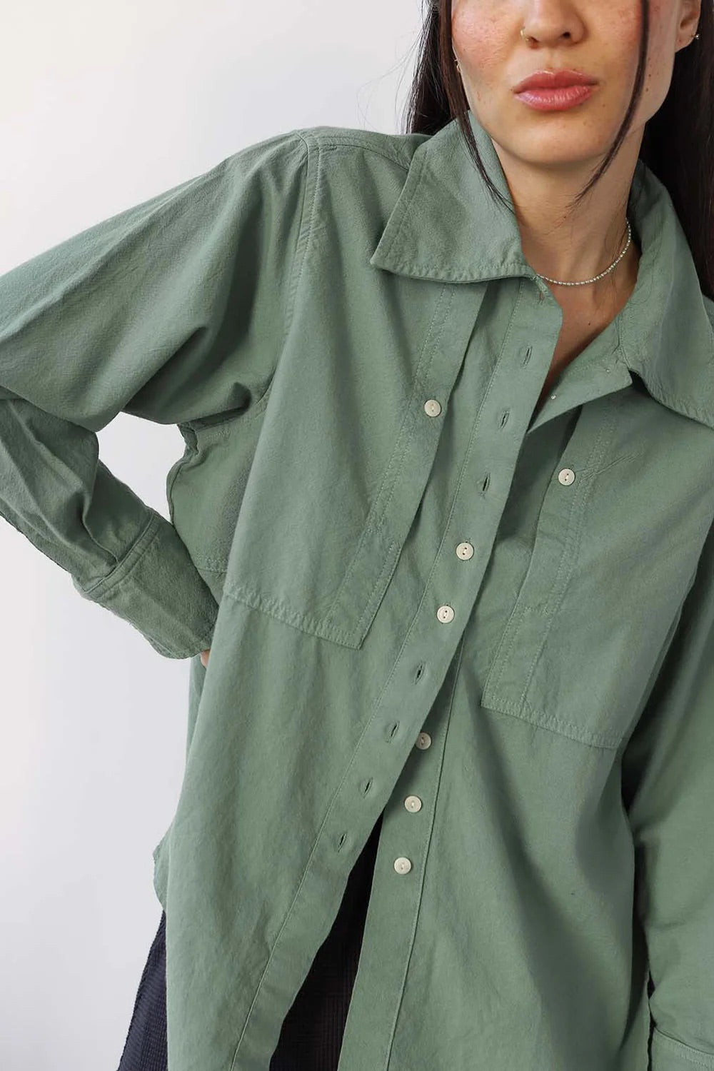 Noble Collared Shirt - Sea Glass
