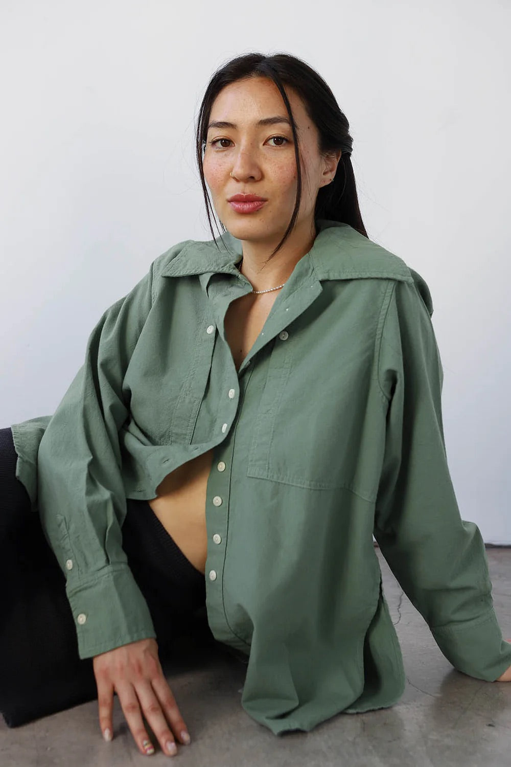 Noble Collared Shirt - Sea Glass
