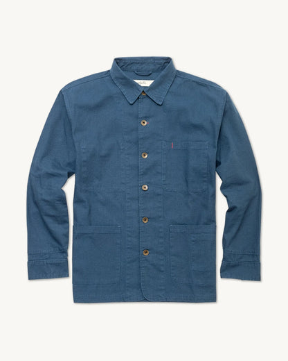 Cunningham Coat in Cotton Canvas | Banks Street Blue