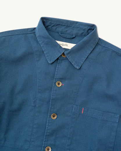 Cunningham Coat in Cotton Canvas | Banks Street Blue