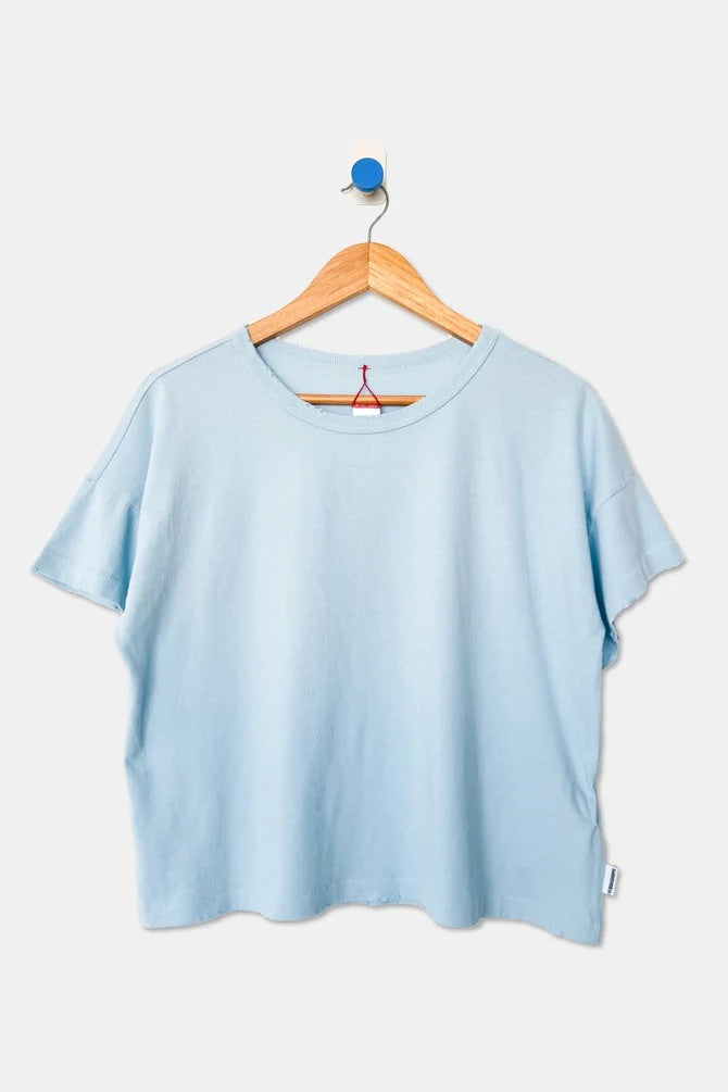 Vintage Fille Tee - Baby Blue