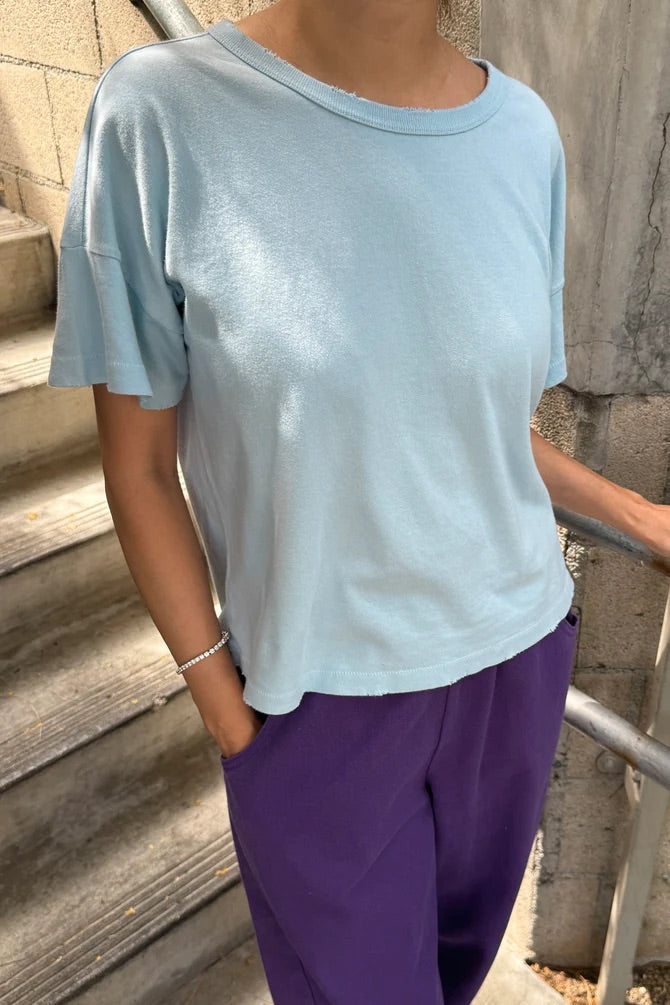 Vintage Fille Tee - Baby Blue
